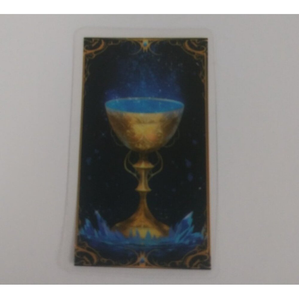 10/$10 Goblet Cup Of Blue Glowing Potion Transparent Sticker 2.18" x 1.38" (AN)